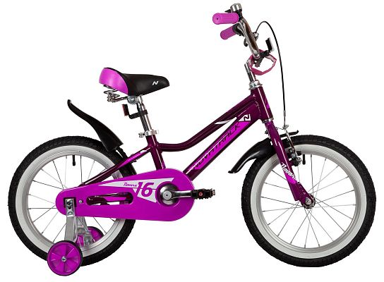 Велосипед детский Novatrack NOVARA 16" 9,5" 1 ск. фиолетовый 165ANOVARA.VL22 2022